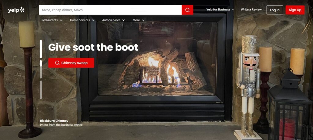 Yelp review website