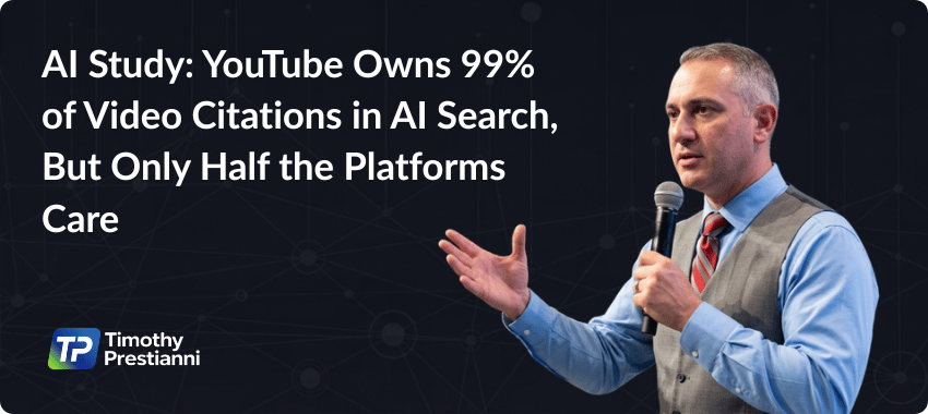 AI Study: YouTube Owns 99% of Video Citations in AI Search, But Only Half the Platforms Care